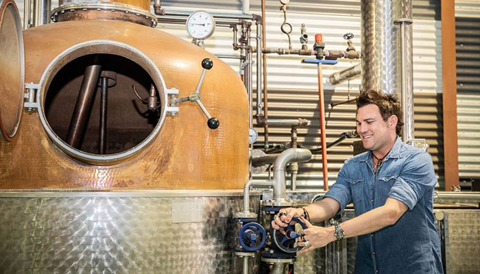 Mark Watkins at Mt. Uncle Distillery in Walkmin, Queensland