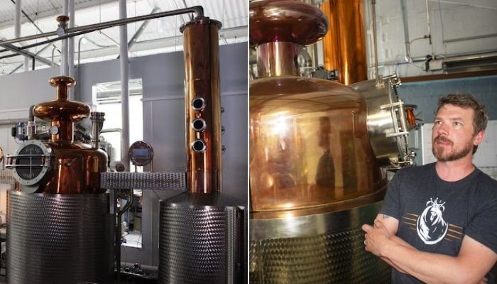 Boardroom Spirits Distillery (Left), Tim Mokes (Right)