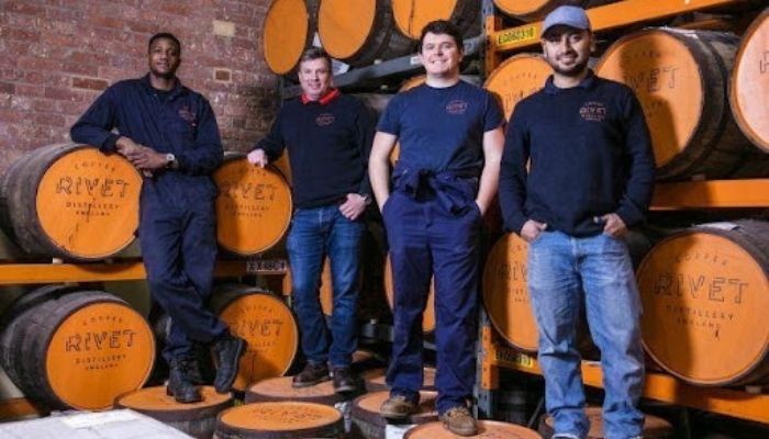 The team at Copper Rivet Distillery