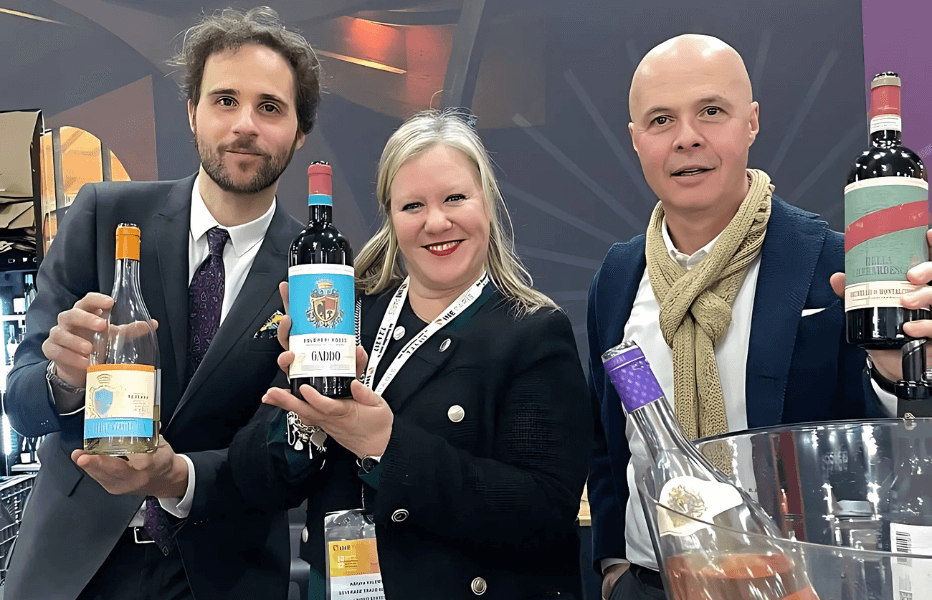 London Competition ambassador Adriana Valentini meeting people at the show