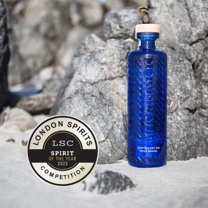 Downpour Scottish Dry Gin by North Uist Distillery at 98 points 