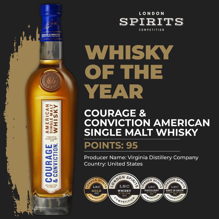 Courage & Conviction American Single Malt Whisky by Virginia Distillery Company 