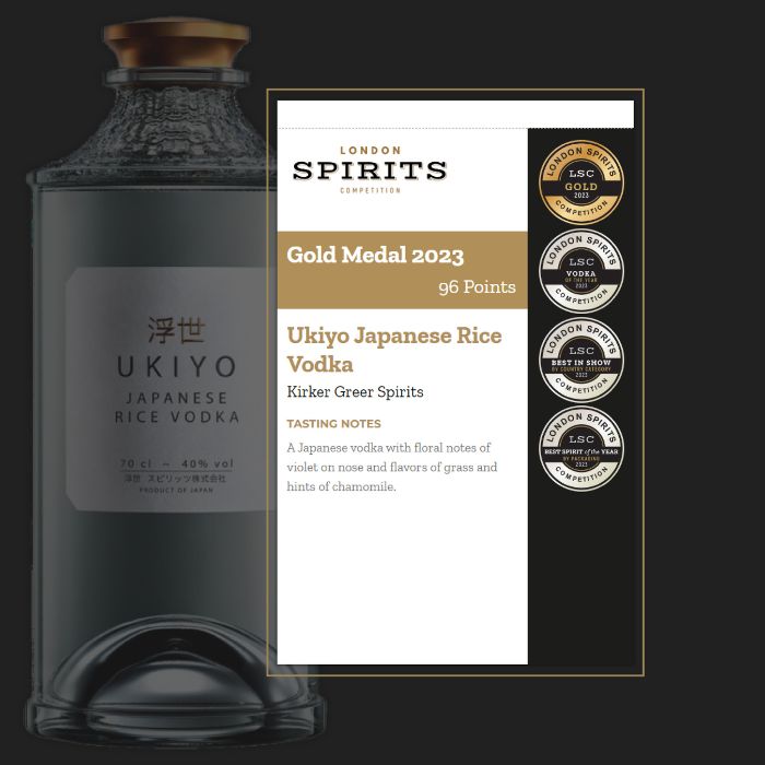 Best Vodka Award: Ukiyo Japanese Rice Vodka