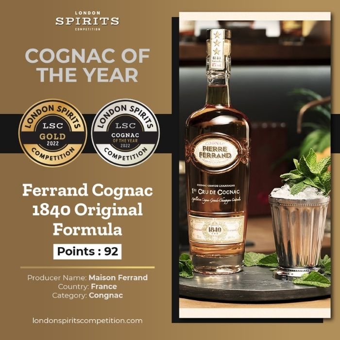 The Best Cognac of the Year Award with 92 points and a gold medal