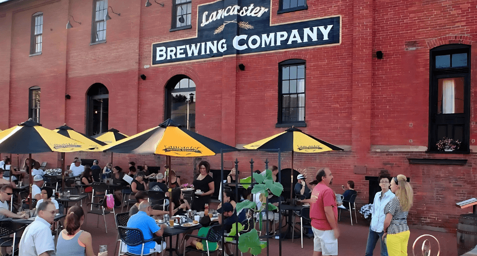 Alfresco drinks at the Lancaster Brewing Company