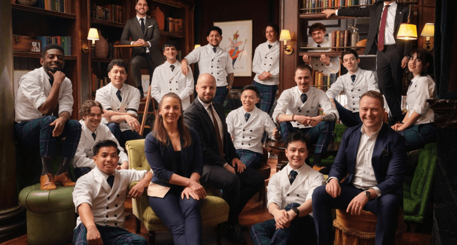 The bar team at Scarfes Bar, Rosewood London