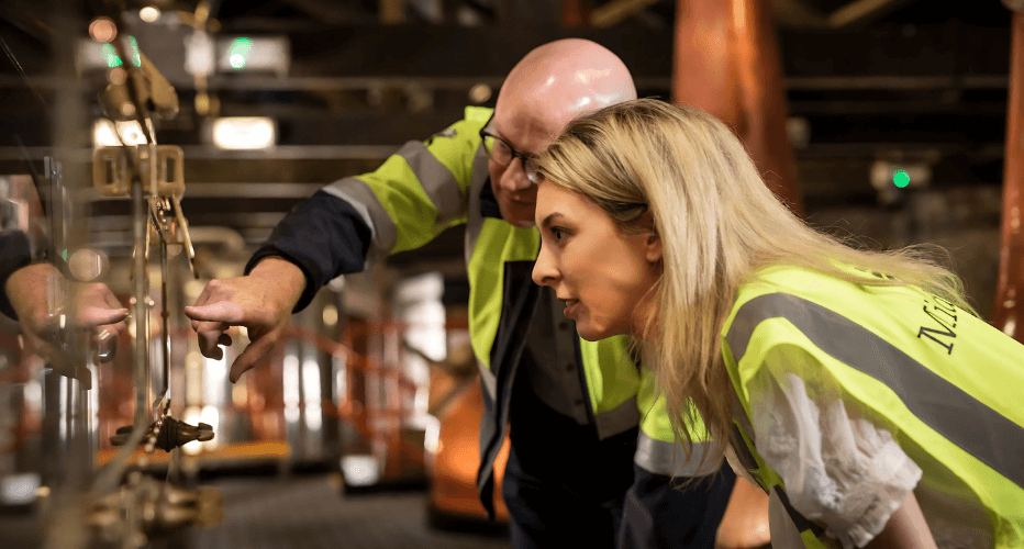 Kevin O’Gorman, Master distiller, and Katherine Condon, Distiller.