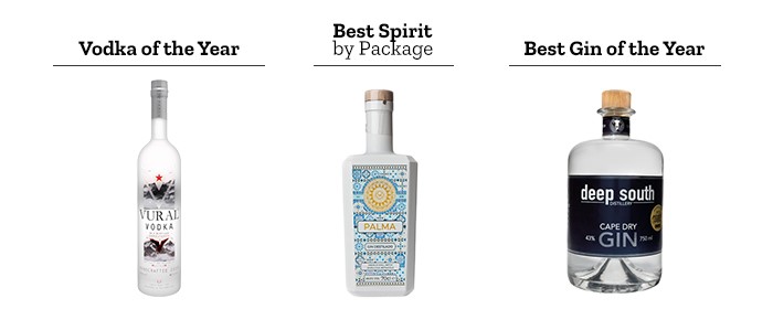 Vodka of the year, Best Spirit by Package and Best Gin of the Year