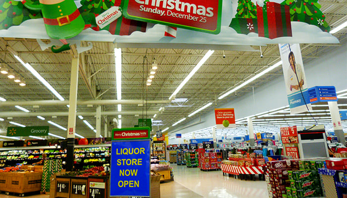 Liquore Sale in Super Market During Christmas
