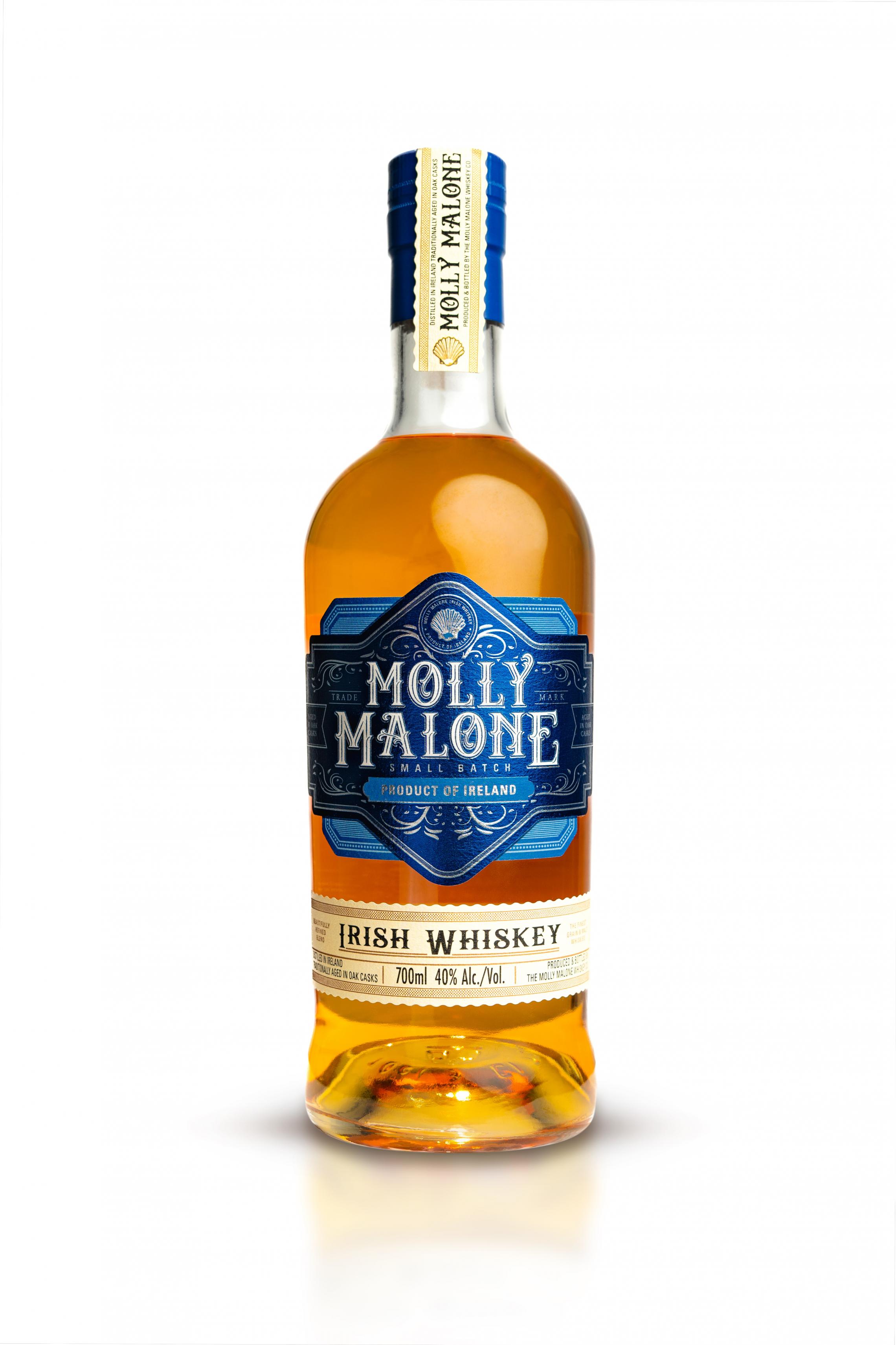 Molly Malone Small Batch Irish Whiskey from Ireland Winner of Silver medal at the London