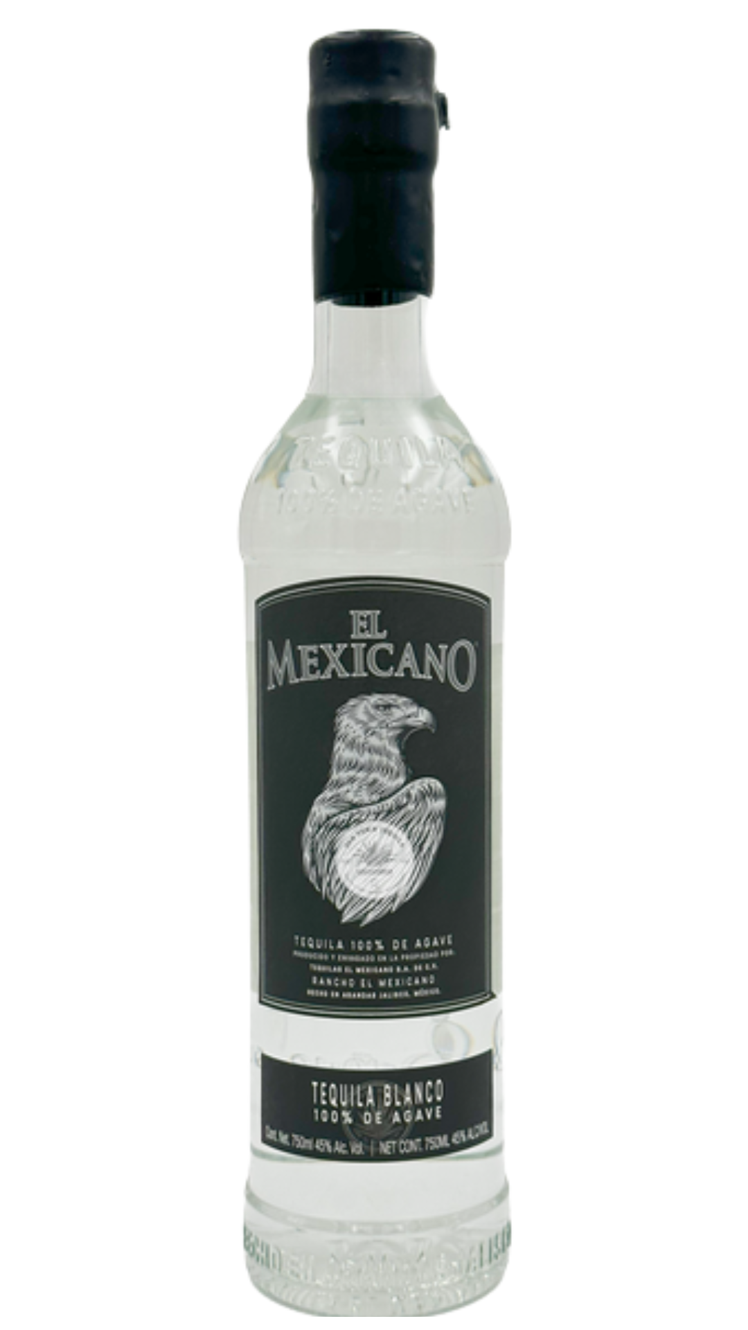 El Mexicano Tequila Blanco 90 Proof from Mexico - Winner of Silver