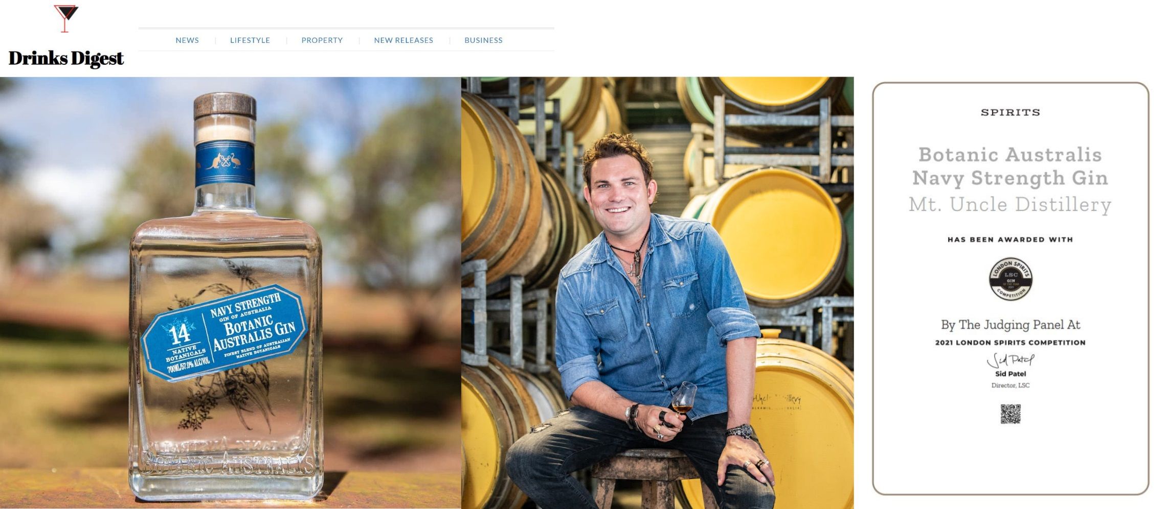 Photo for: The Aussie gin & whiskey named world’s best at London Spirits Competition - Via London Spirits Competition 2021 PR