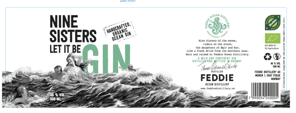 Logo for: Nine Sisters Ocean Gin 