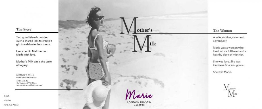 Logo for: Mother's Milk Gin Marie Classic Dry Gin