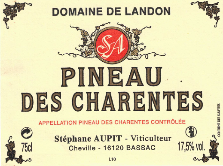 Photo for: Stéphane Aupit - Domaine De Landon Très Vieux Pineau Des Charentes Blanc