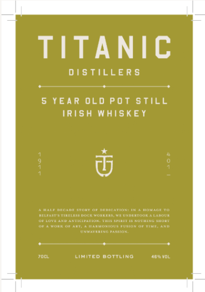 Photo for: Titanic Distillers 5 year Old Pot Still Irish Whiskey