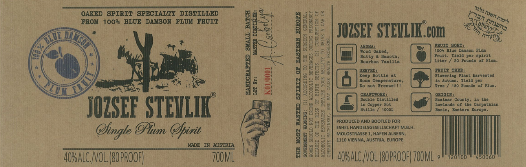 Photo for: Jozsef Stevlik (Oaked Single Plum Spirit)