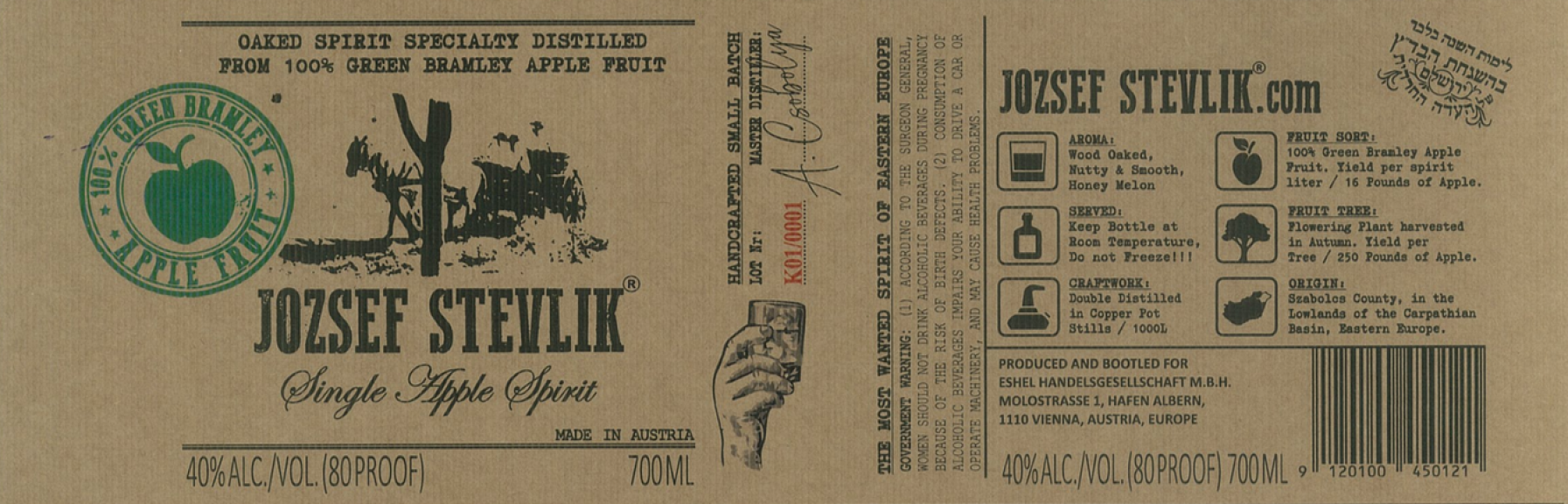 Photo for: Jozsef Stevlik (Oaked Single Apple Spirit)