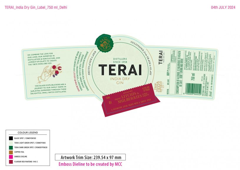 Photo for: Terai India Craft Gin _ 02 _ Fresh Litchis & Mulberries 