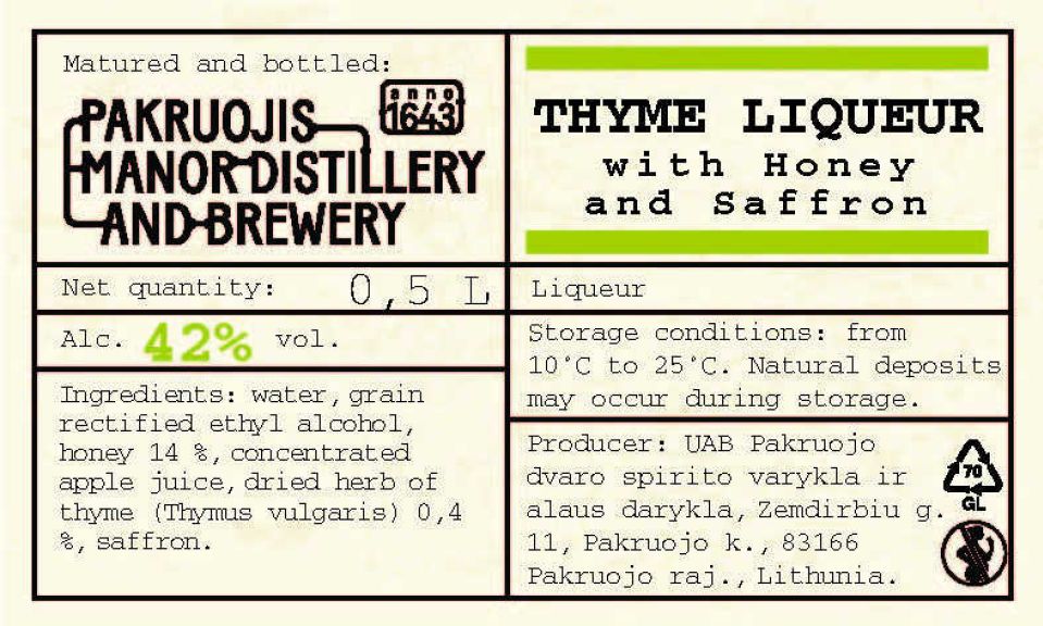 Photo for: Thyme Liqueur with honey and saffron