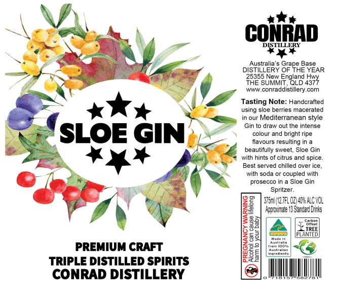 Photo for: Conrad Distillery Sloe Gin